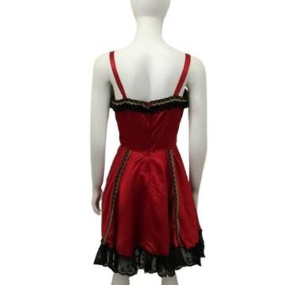Vintage 60s 70s Can-Can Girl Mini Dress Original Hollywood Studio MOULIN ROUGE - Picture 4 of 7
